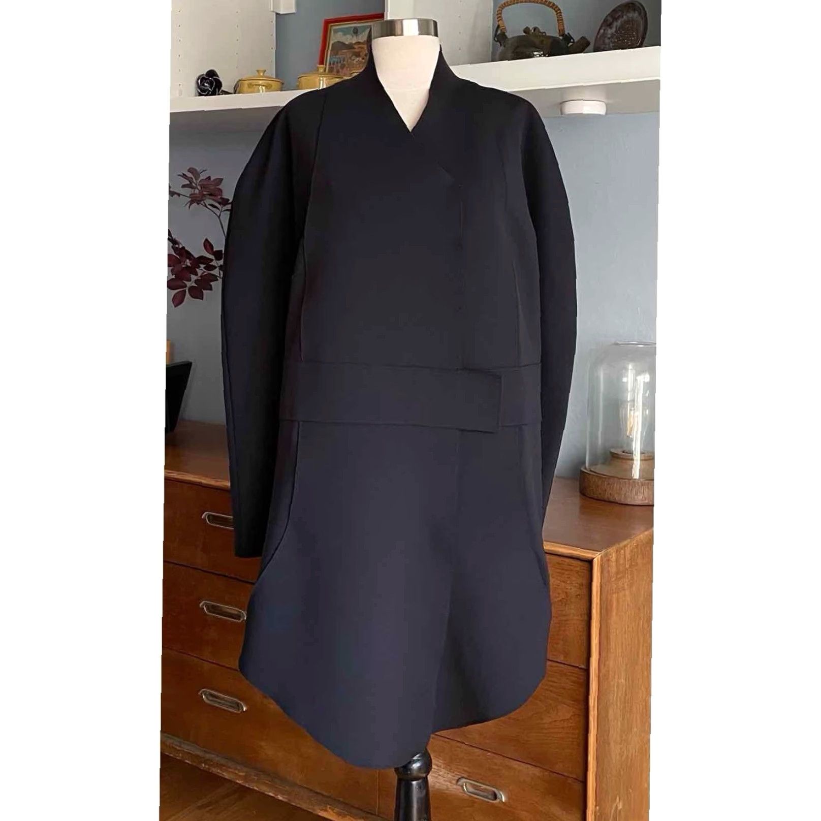 Vintage Marie Saint Pierre Scuba Jacket Black XL Womens Regular Jacket Size XL / US 12-14 / IT 48-50 - 2 Thumbnail