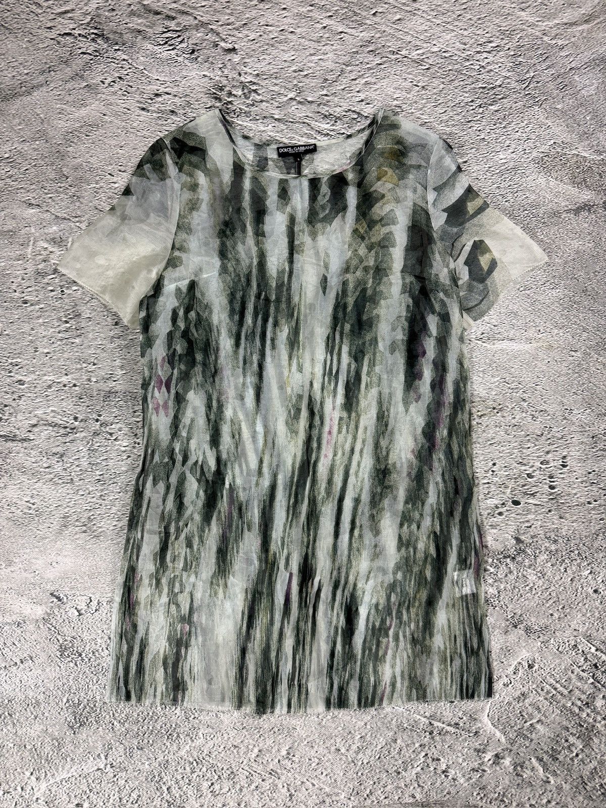 Dolce & Gabbana Dolce & Gabbana Mesh top silk Printed dress Size S / US 4 / IT 40 - 2 Thumbnail