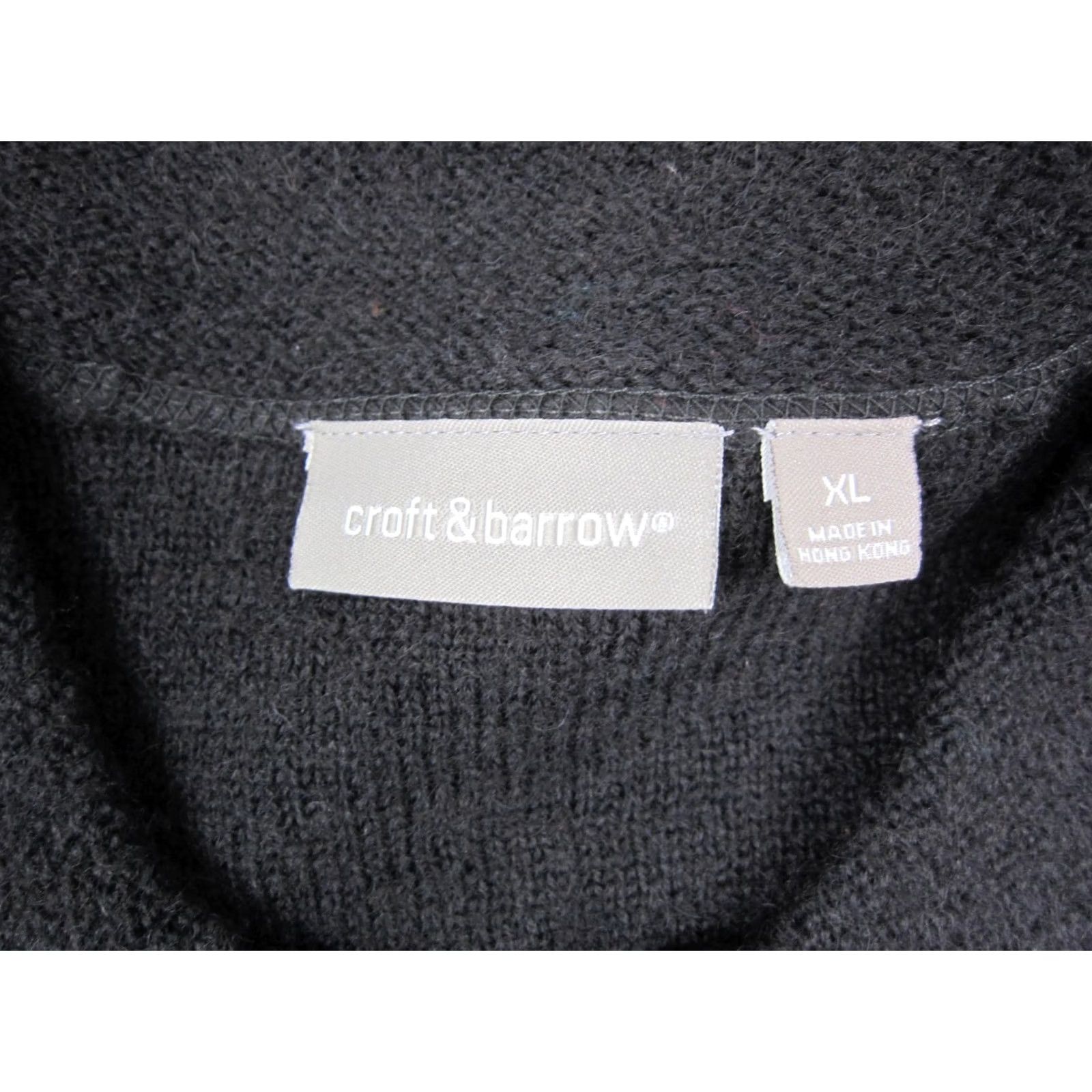 Croft & Barrow Croft & Barrow Sweater Jacket Womens XL Black Wool Full Zip Size XL / US 12-14 / IT 48-50 - 3 Thumbnail