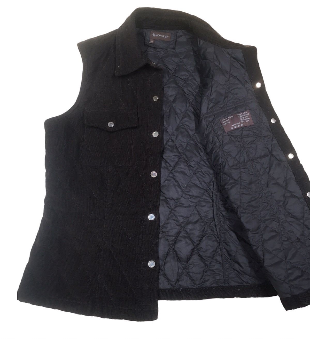 image of Vintage Moncler Vest In Brown Corduroy, Women's (Size Medium)