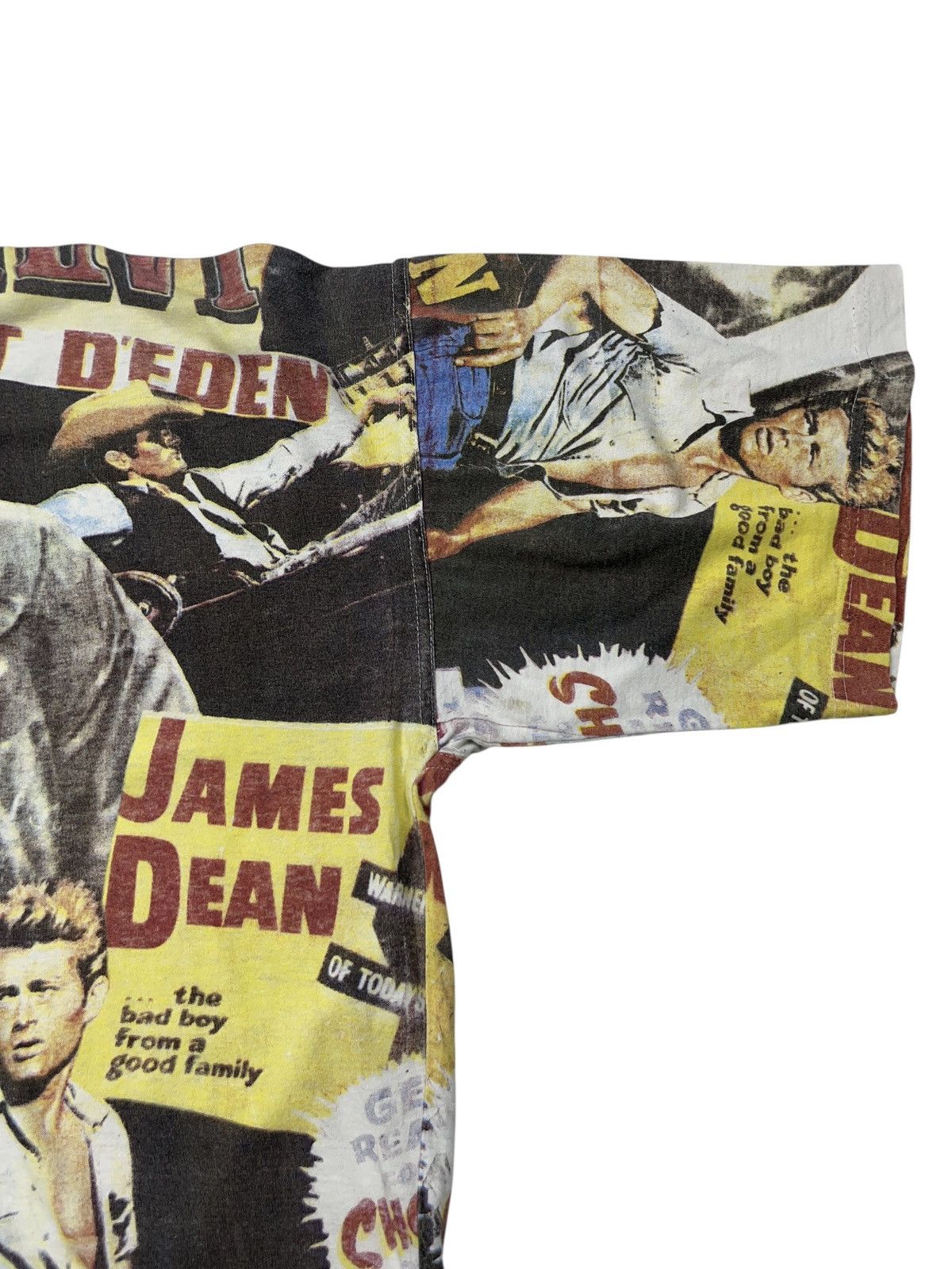 Vintage Vintage 90s Jean Dean All Over Print T-shirt Movie Actor Size US XXL / EU 58 / 5 - 7 Thumbnail