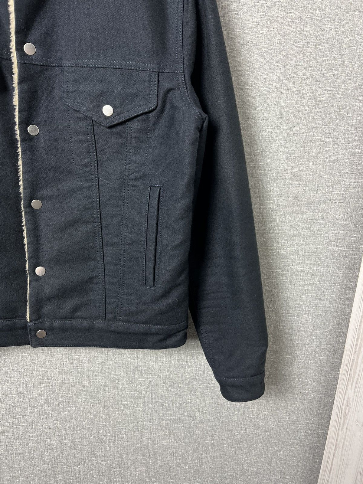 Sandro Sandro Dark Navy Fully Lined Shearling Jacket Men’s Size S Size US S / EU 44-46 / 1 - 10 Thumbnail