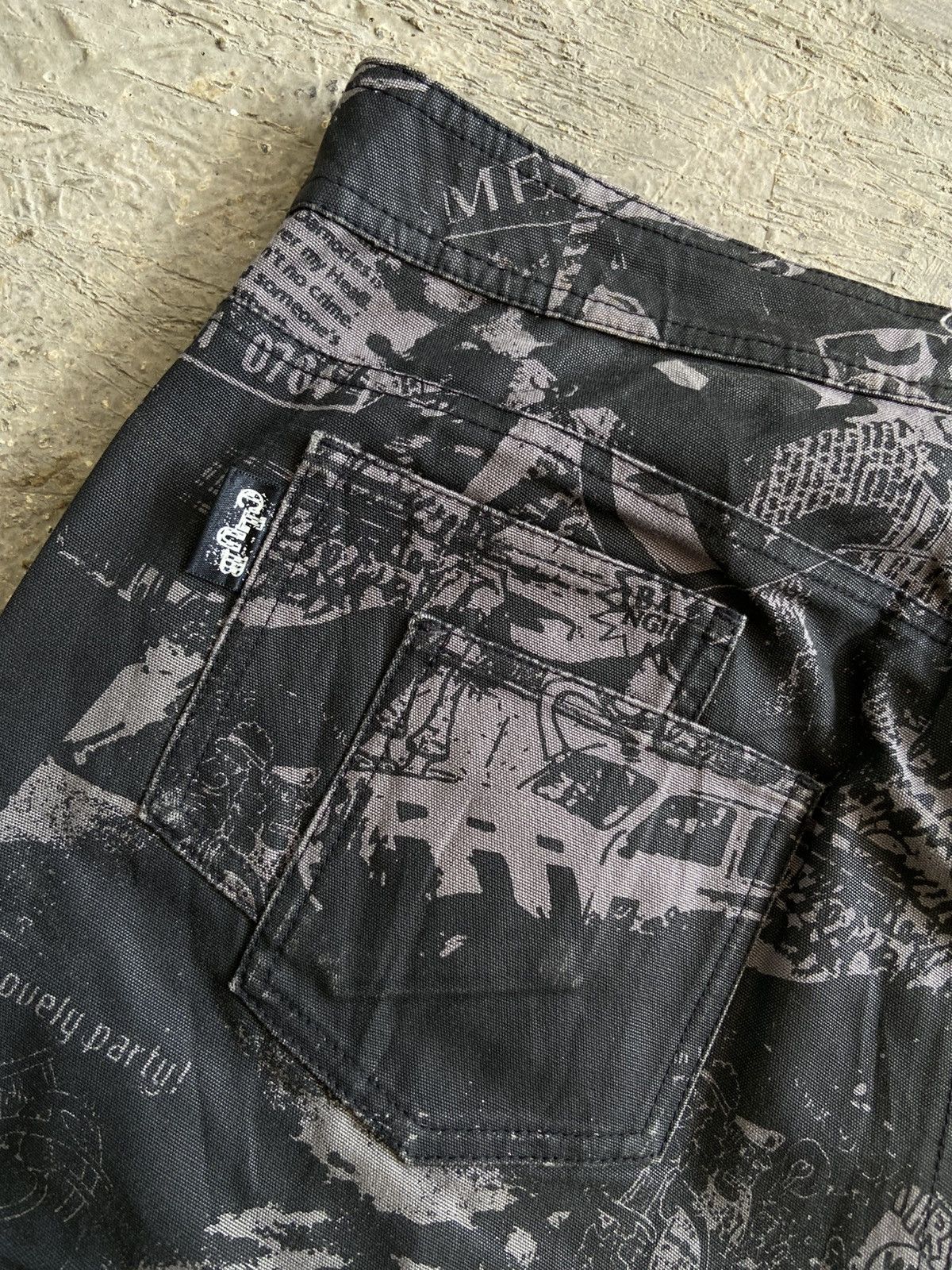 KMRii 2000s Ba-Tsu Club - Vkei Bondage Style Full Printed Pants Size US 31 - 13 Thumbnail