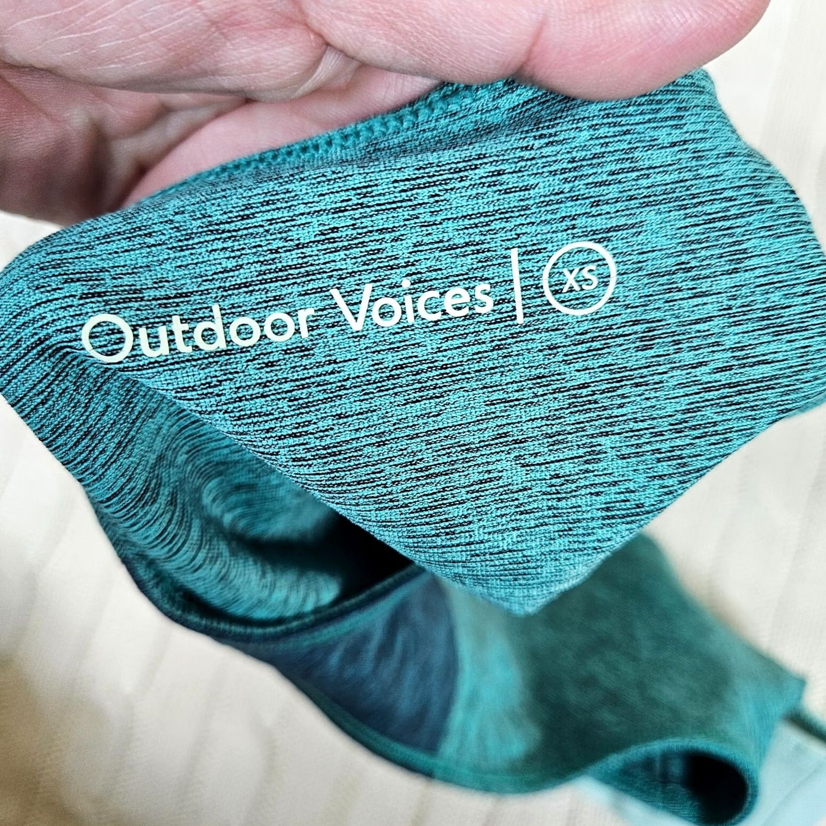 Outdoor Voices Outdoor voice Cropped Tank Womens XS Green Round Neck Sleeveless Irregular? (adjusted) Size XS / US 0-2 / IT 36-38 - 5 Thumbnail