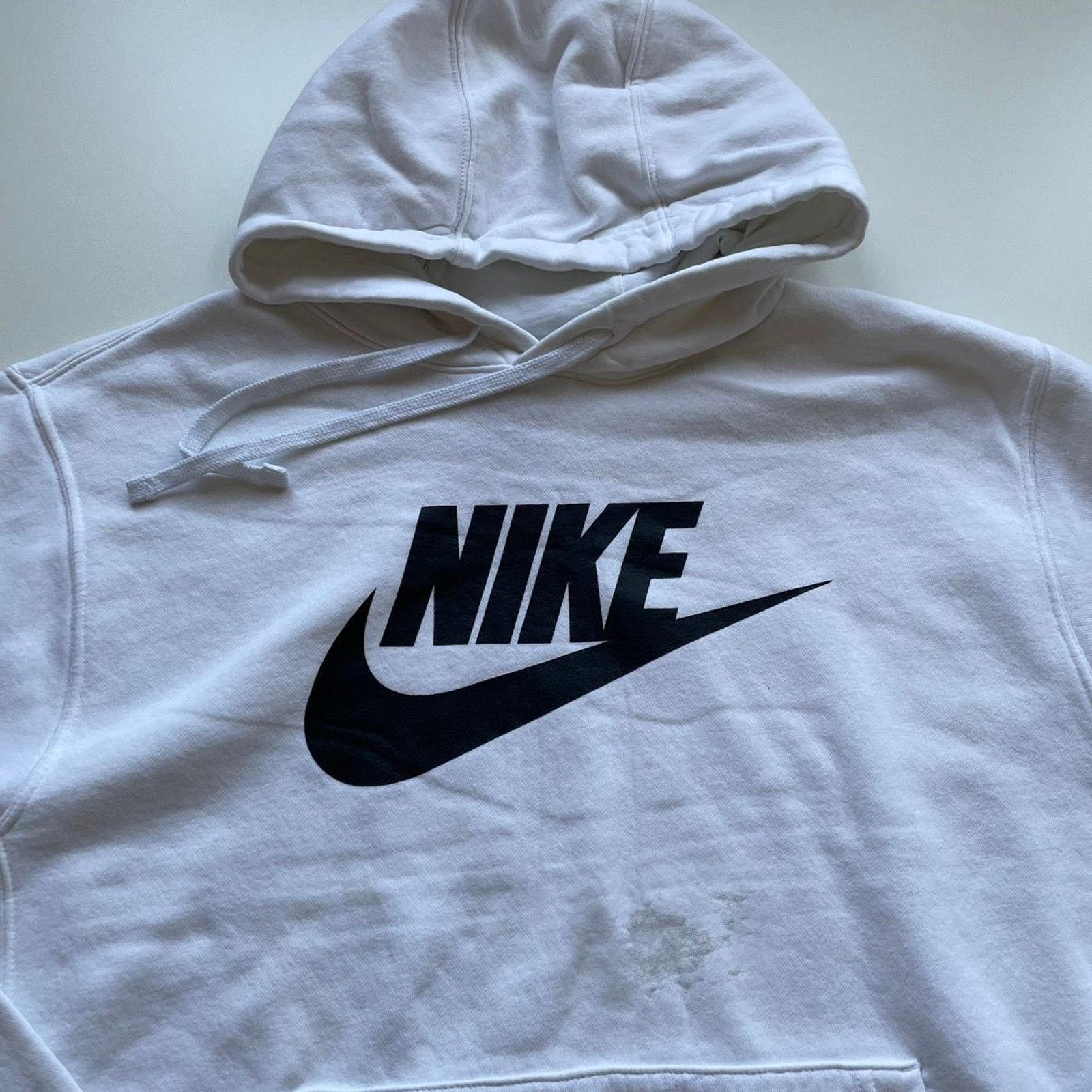 Nike × Vintage Vintage Y2K Nike Swoosh Hoodie Sweatshirt Large White Rare Size US L / EU 52-54 / 3 - 2 Thumbnail