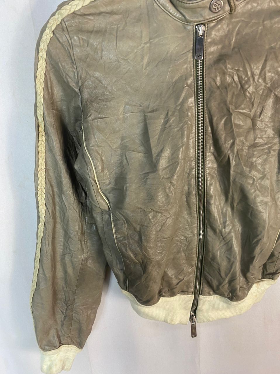 Emporio Armani Emporio armani leather zipper jacket Size S / US 4 / IT 40 - 3 Thumbnail