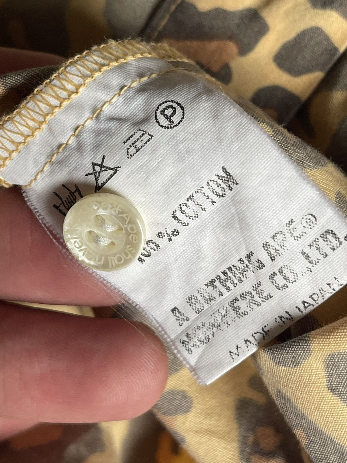 Bape OG Bape Leopard Camo Button Shirt A Bathing Ape Size US M / EU 48-50 / 2 - 8 Thumbnail