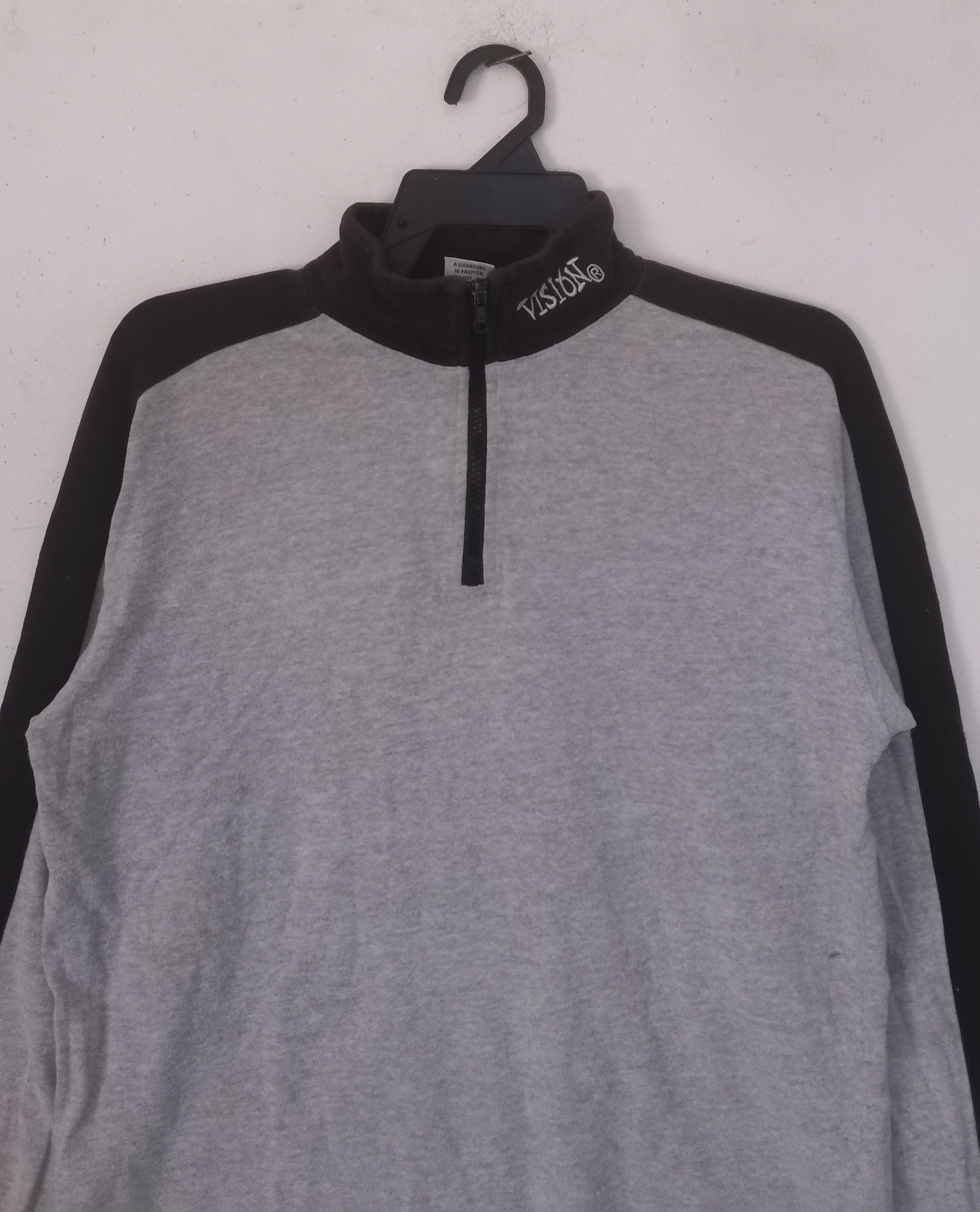 Vintage × Vision Streetwear Rare Vintage VISION StreetWear sweatshirt half zipper Size US M / EU 48-50 / 2 - 2 Thumbnail
