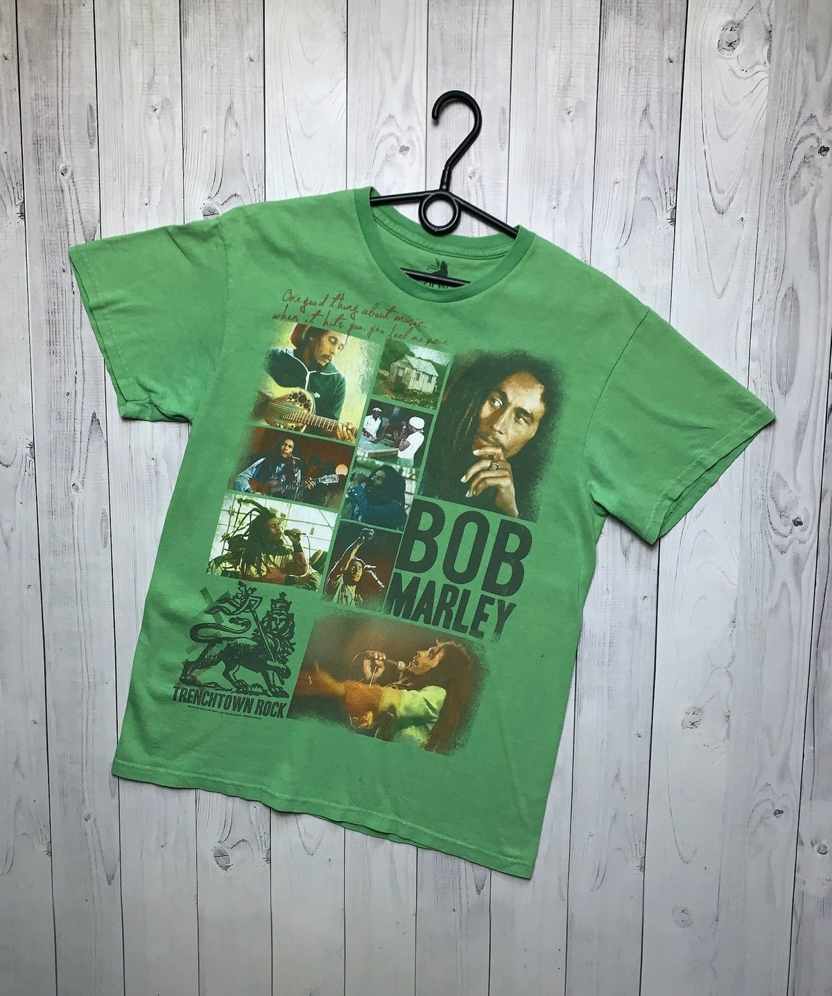 Bob Marley × Vintage Vintage Bob Marley green Rasta tee rare size M Size US M / EU 48-50 / 2 - 1 Thumbnail
