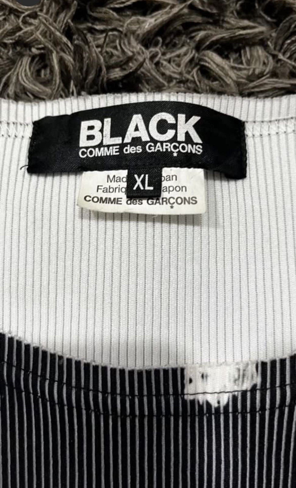 Comme des Garcons COMME DES GARCONS (CDG) BLACK WHITE SPLATTERED POLYESTER Size US XL / EU 56 / 4 - 3 Thumbnail