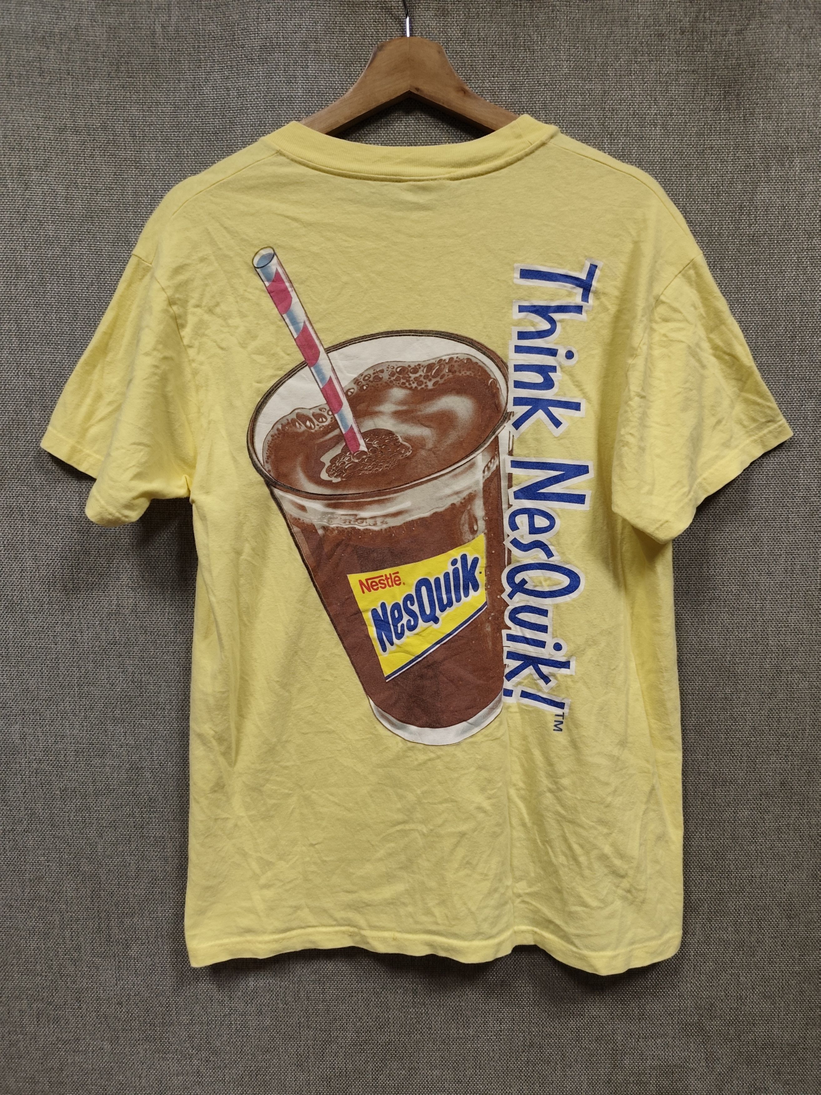 Hanes × Vintage Vintage 90s Nesquik Chocolate Milk Tee Size US M / EU 48-50 / 2 - 2 Thumbnail
