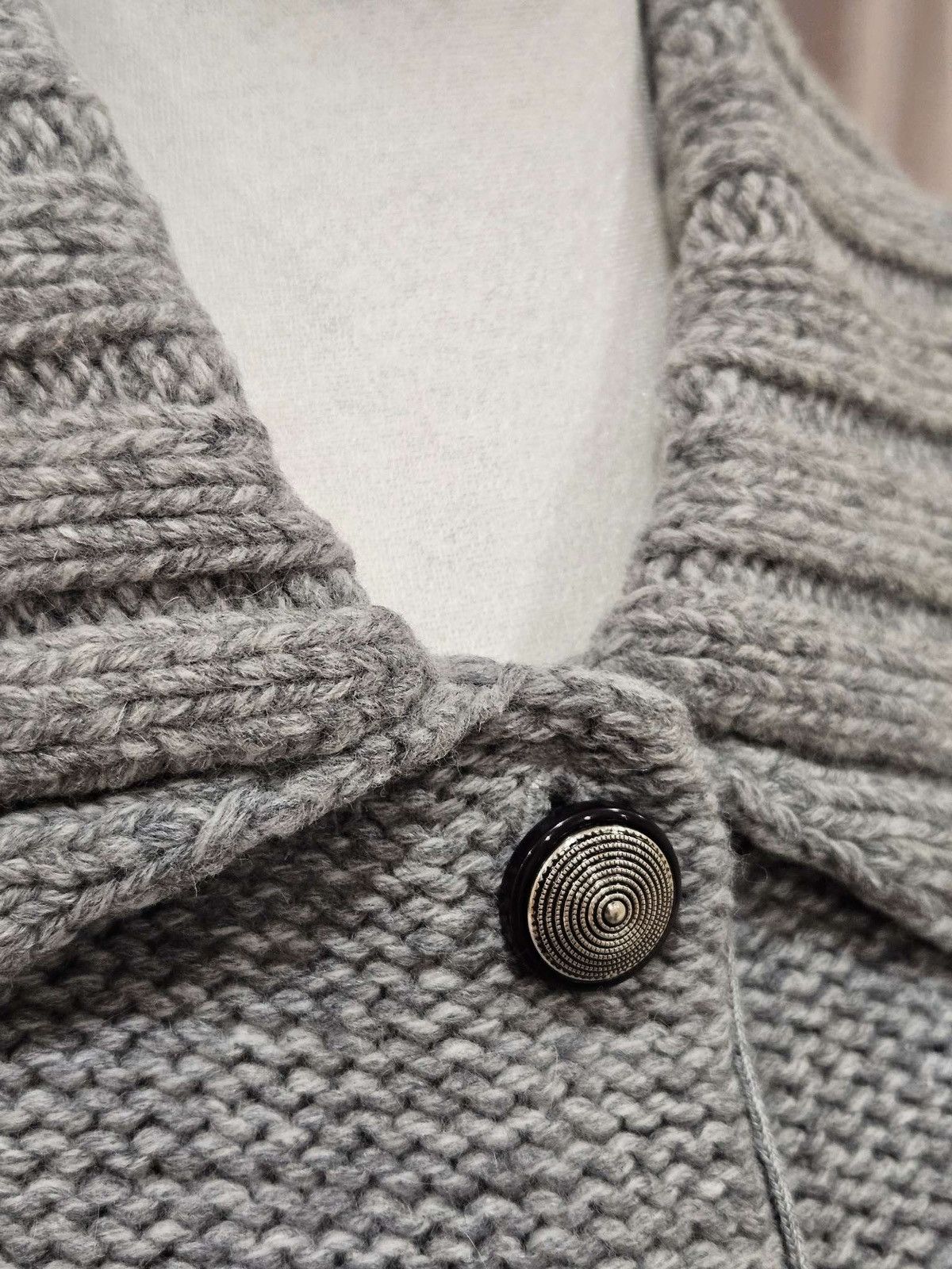 Alice + Olivia × Vintage Alice & Olivia Knit Wool Alpaca Bell Sleeve Cardigan/ Dress Size M / US 6-8 / IT 42-44 - 15 Thumbnail
