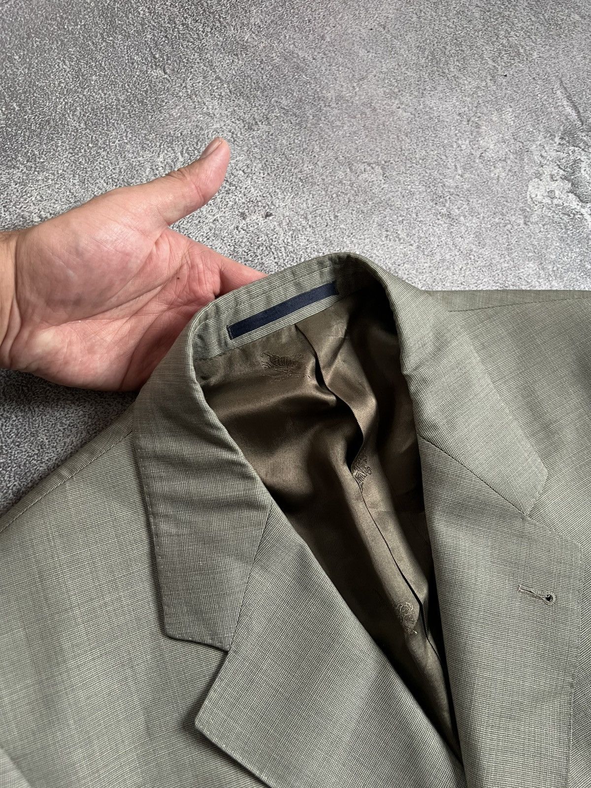 Burberry Vintage Burberry London 2 Two Piece Suit EU 52 Blazer Pants Size 52S - 9 Thumbnail