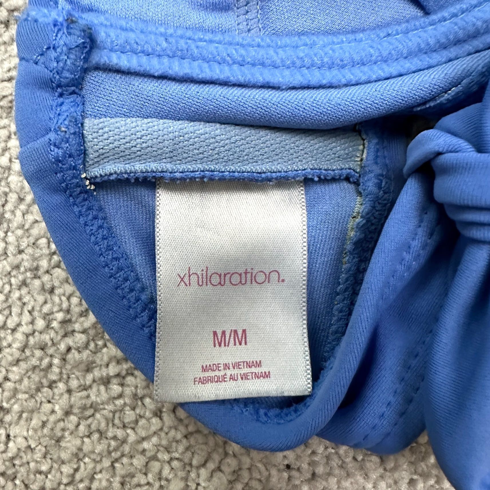 Vintage Xhilaration Swimwear Bikini Top Strapless Bandeau Studded Blue Medium Womens Size M / US 6-8 / IT 42-44 - 7 Thumbnail