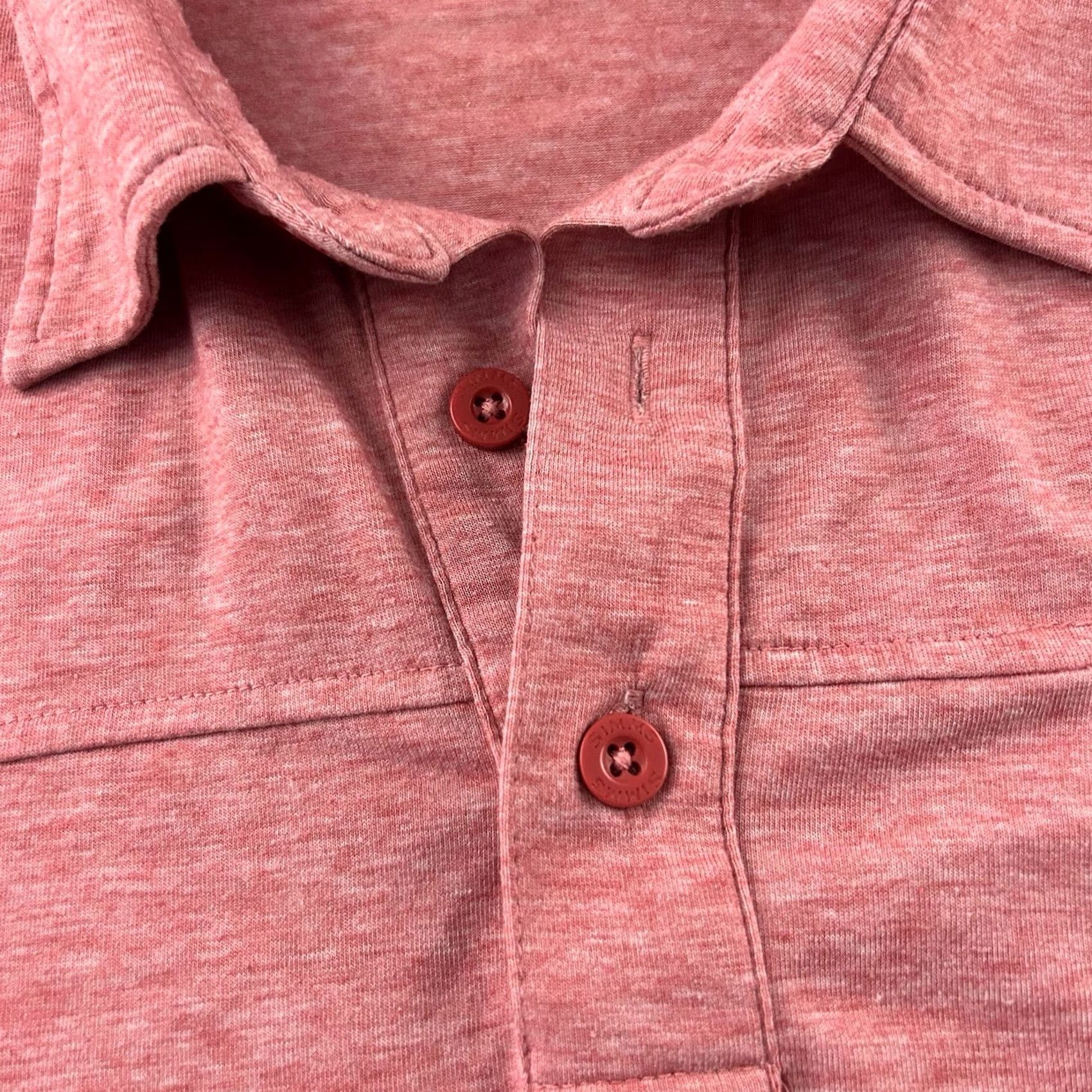 Vintage SIMMS Short Sleeve Button-Up Polo Shirt Men's 2XL Red Pink Pocket Shirt Size US XXL / EU 58 / 5 - 4 Thumbnail