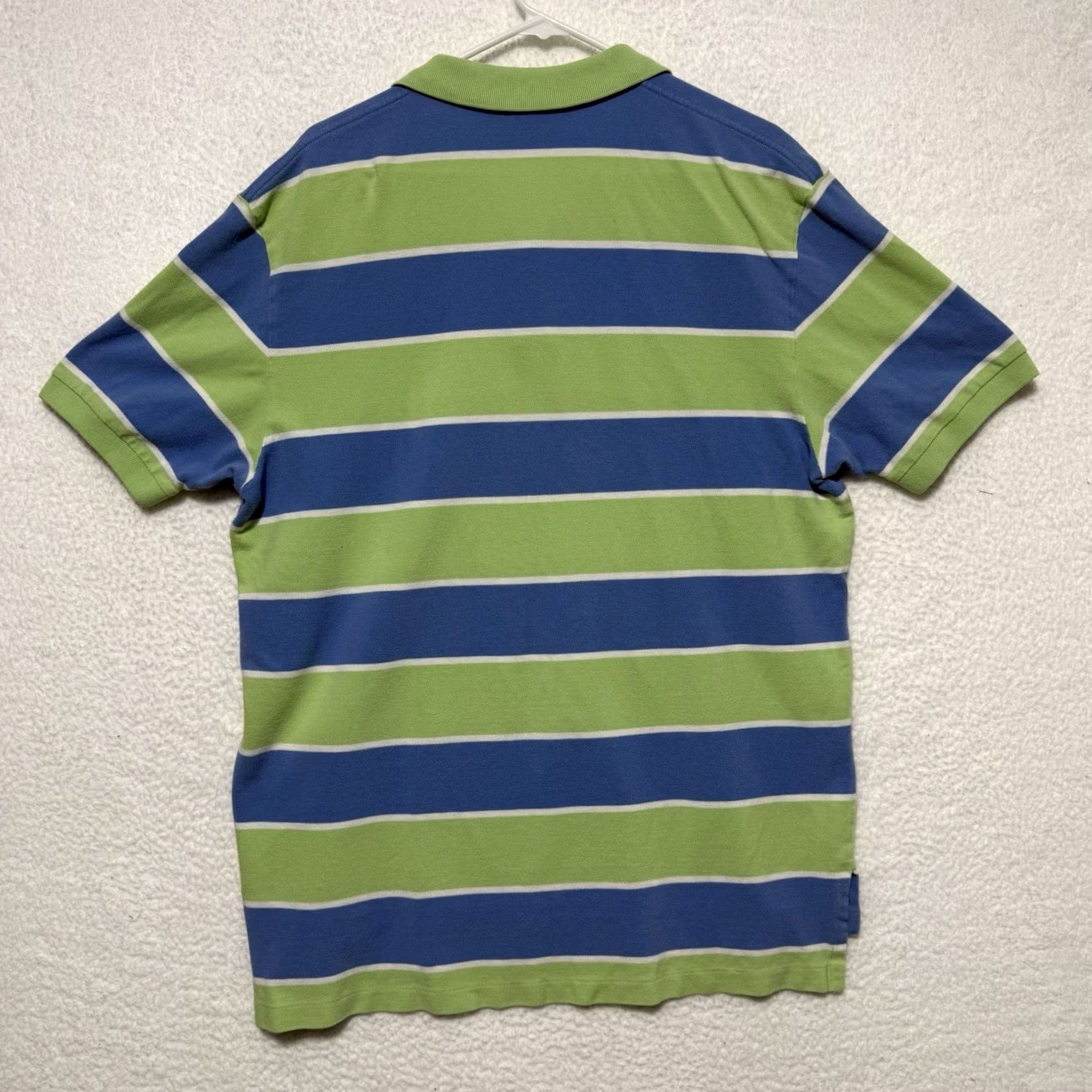 Ralph Lauren VTG Ralph Lauren Polo Shirt Polo Green Blue Striped All Cotton XL Men Short Sleeve Rugby Golf Size XL Size US XL / EU 56 / 4 - 3 Thumbnail
