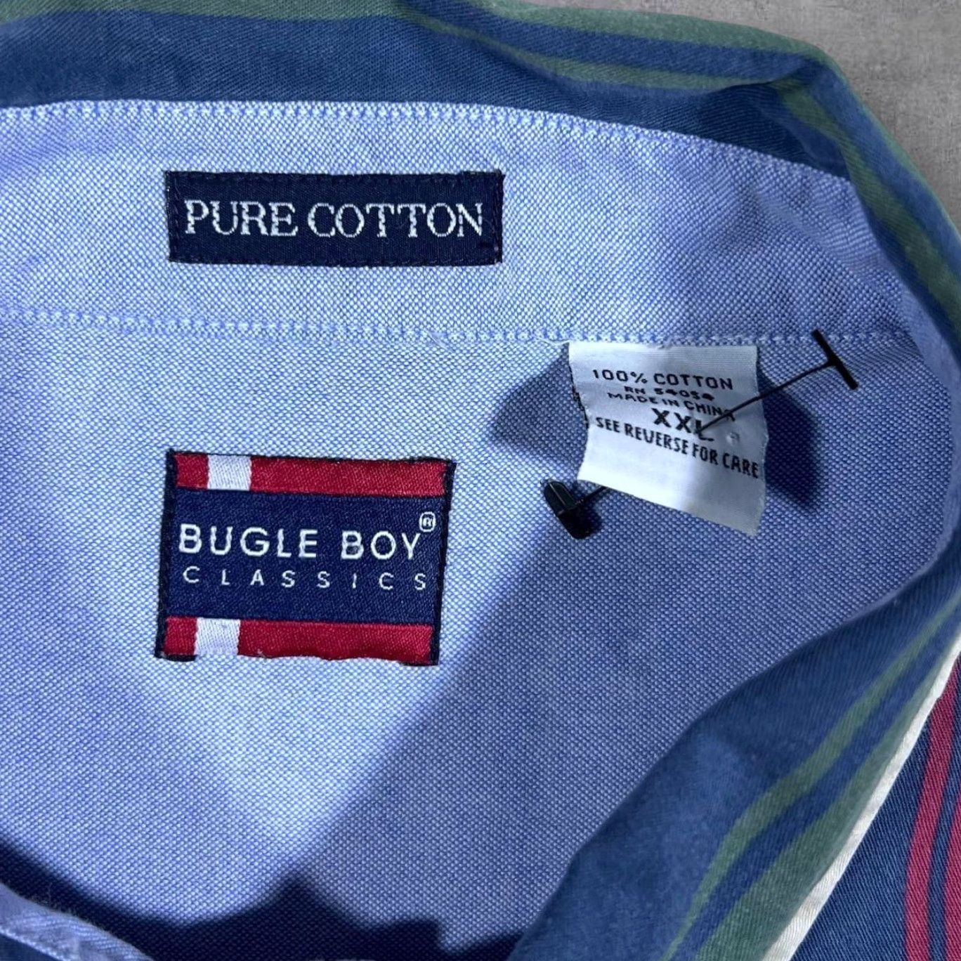 Bugle Boy VINTAGE Bugle Boy Multi Colour Striped Short Sleeve Button-Up Shirt XXL Mens Size US XXL / EU 58 / 5 - 5 Thumbnail