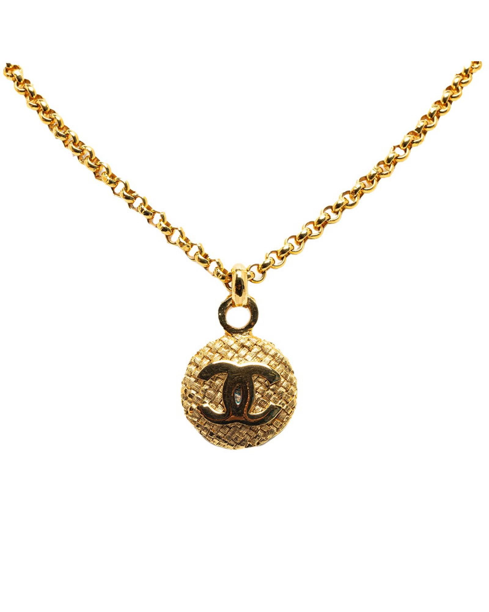 image of Chanel Gold Cc Logo Chain Necklace - Excellent Condition, Women's