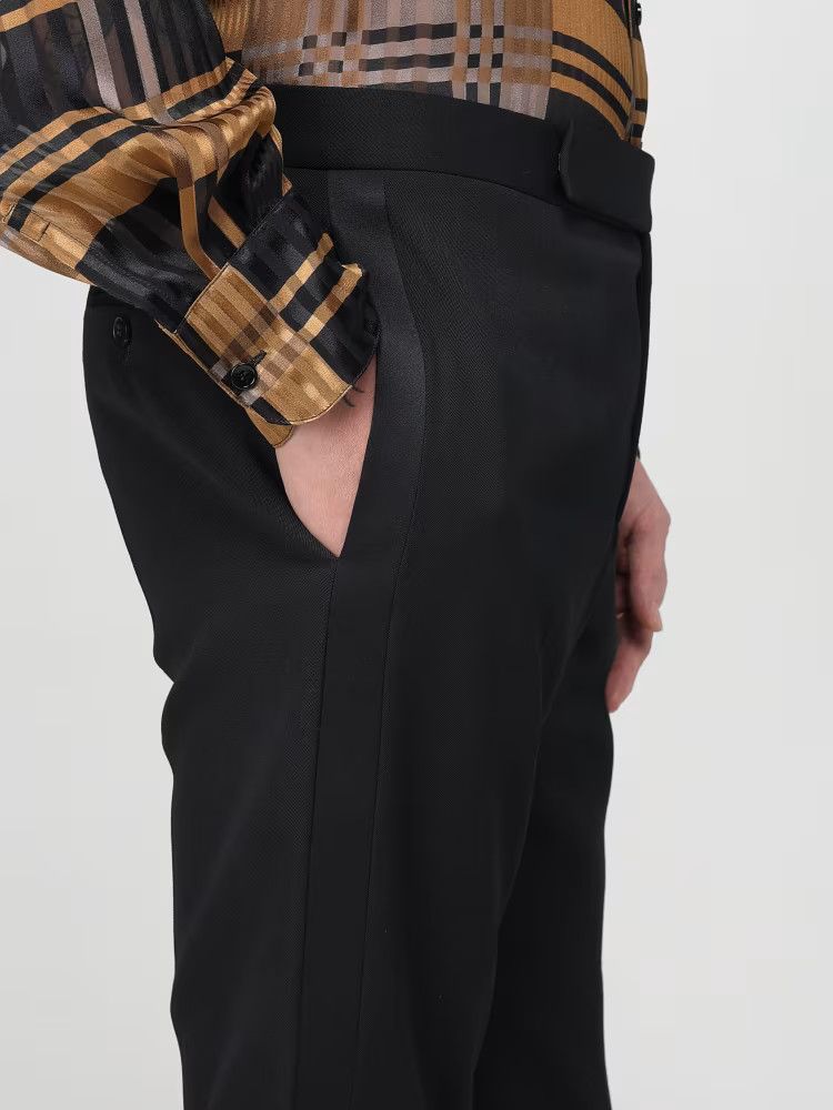 Saint Laurent Paris Navy Blue Satin Stripe Tailored Tuxedo Trousers Size US 36 / EU 52 - 7 Thumbnail