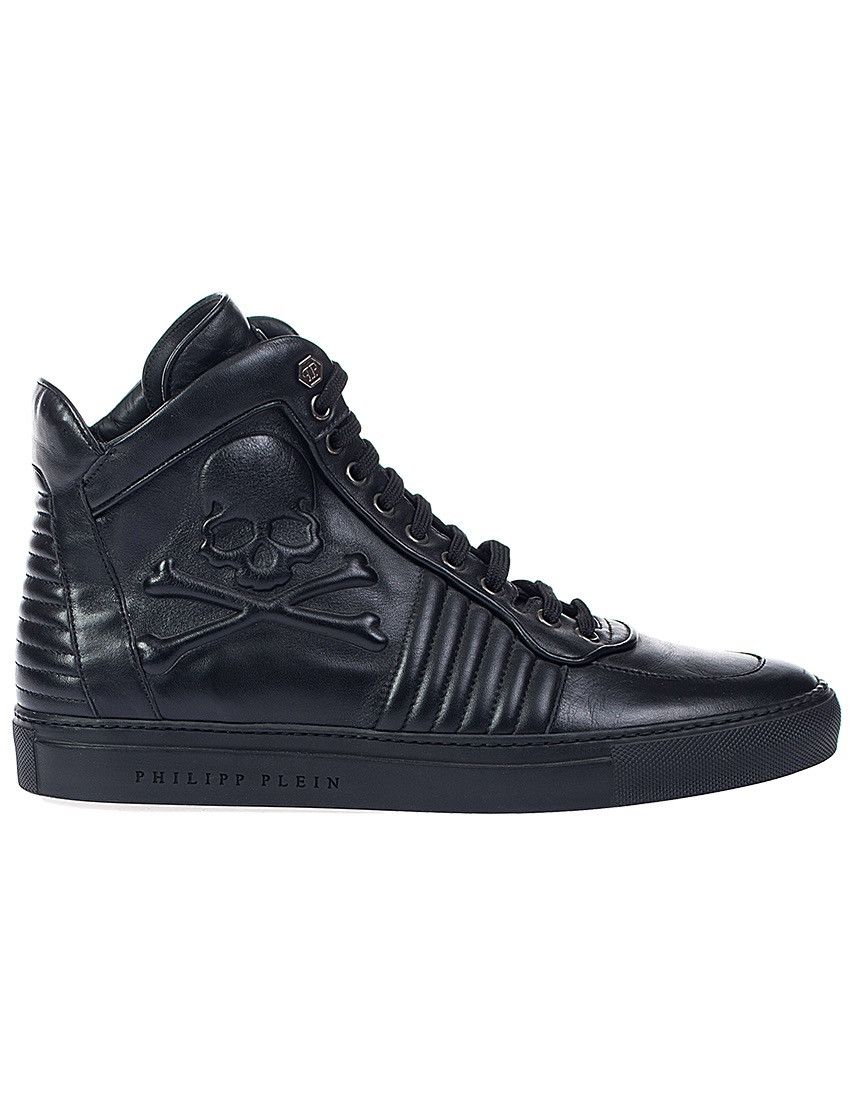Philipp Plein men’s white -Up Boots 41/8 Philipp Plein Philipp Plein-Sneakers Black | Grailed main image 4