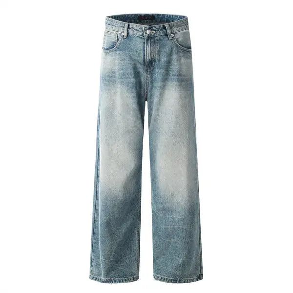 VIBE Men's distressed American style gradient loose washed jeans Size US 32 / EU 48 - 7 Thumbnail
