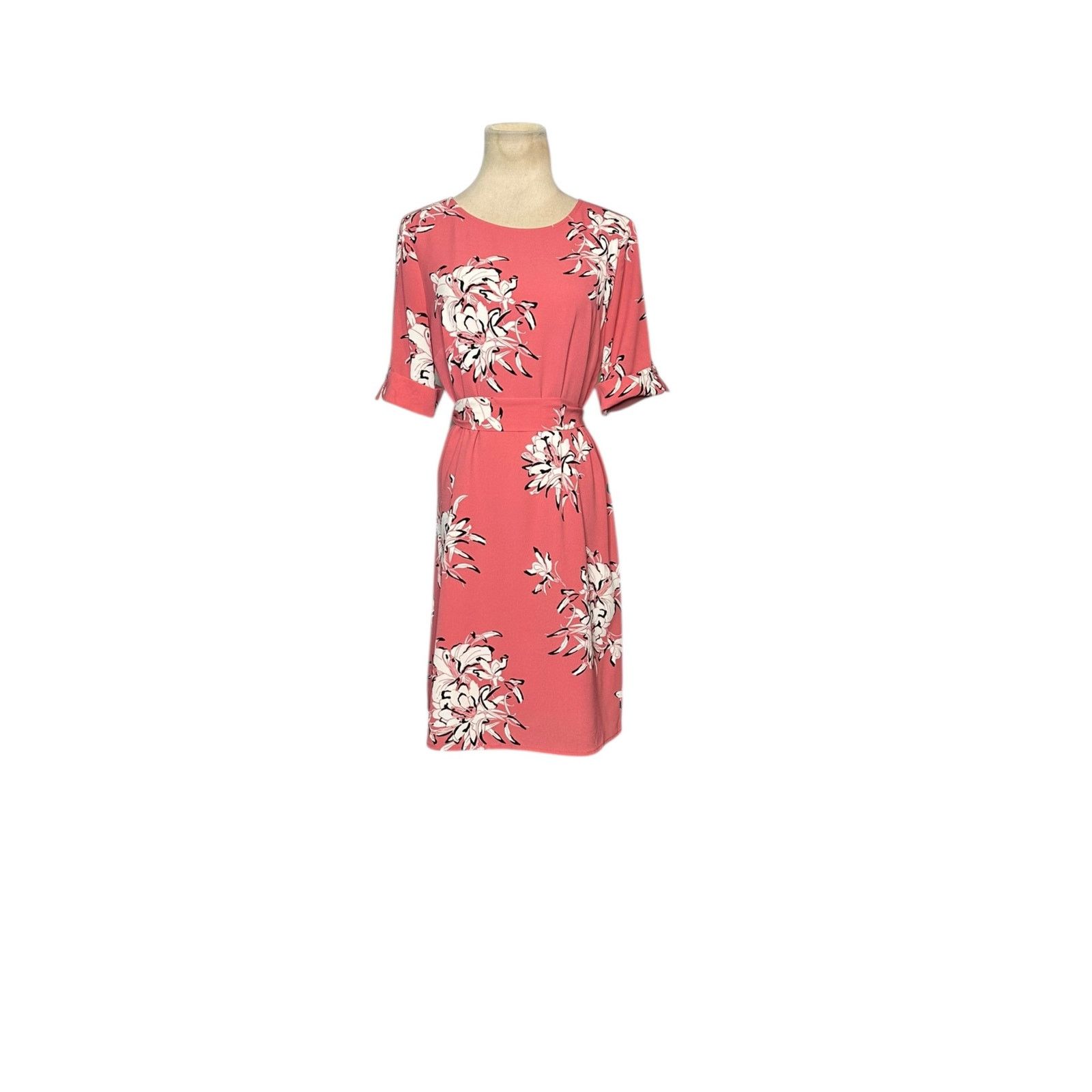 Worthington Worthington pink floral short sleeves mini dress size Small Size S / US 4 / IT 40 - 16 Thumbnail