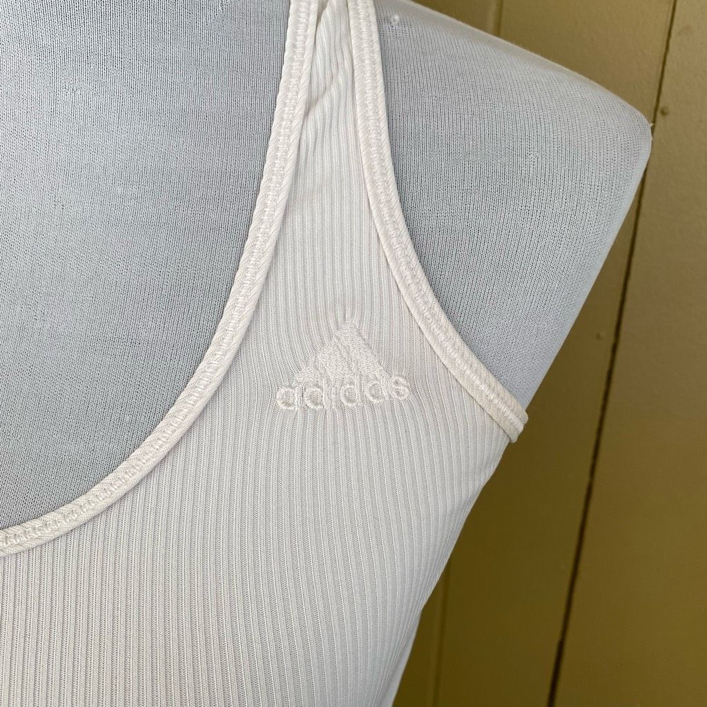 Adidas Adidas women XS racerback ribbed tank top white Size XS / US 0-2 / IT 36-38 - 2 Thumbnail