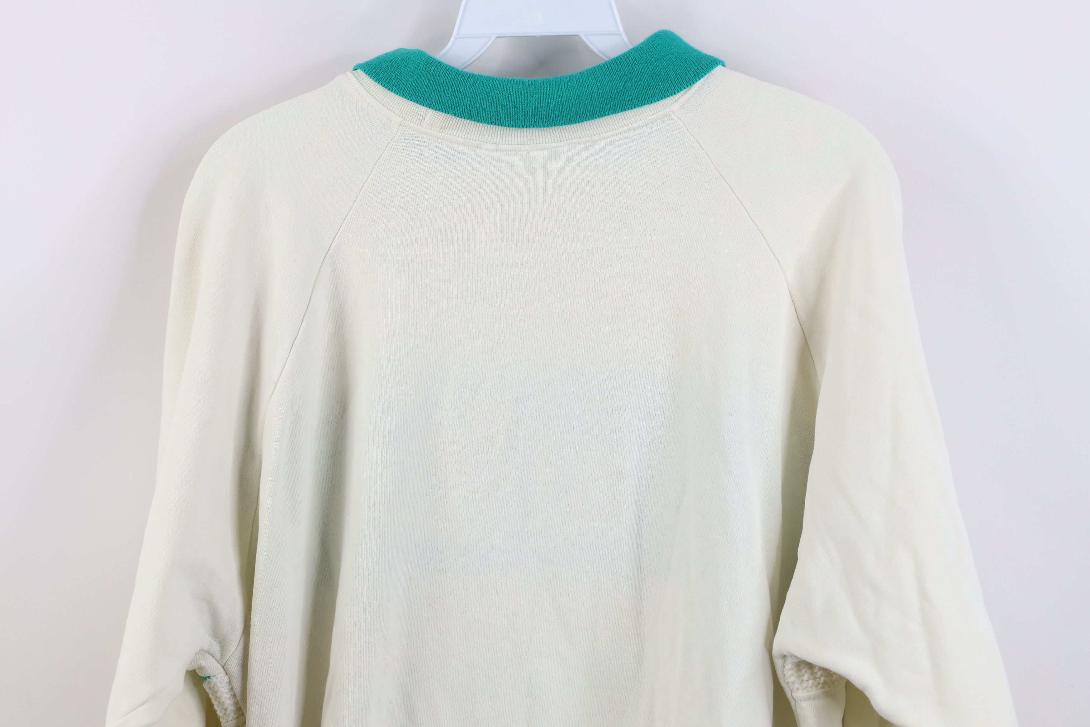 Vintage Vintage 90s Streetwear Flower Collared Sweatshirt USA Size L / US 10 / IT 46 - 10 Thumbnail
