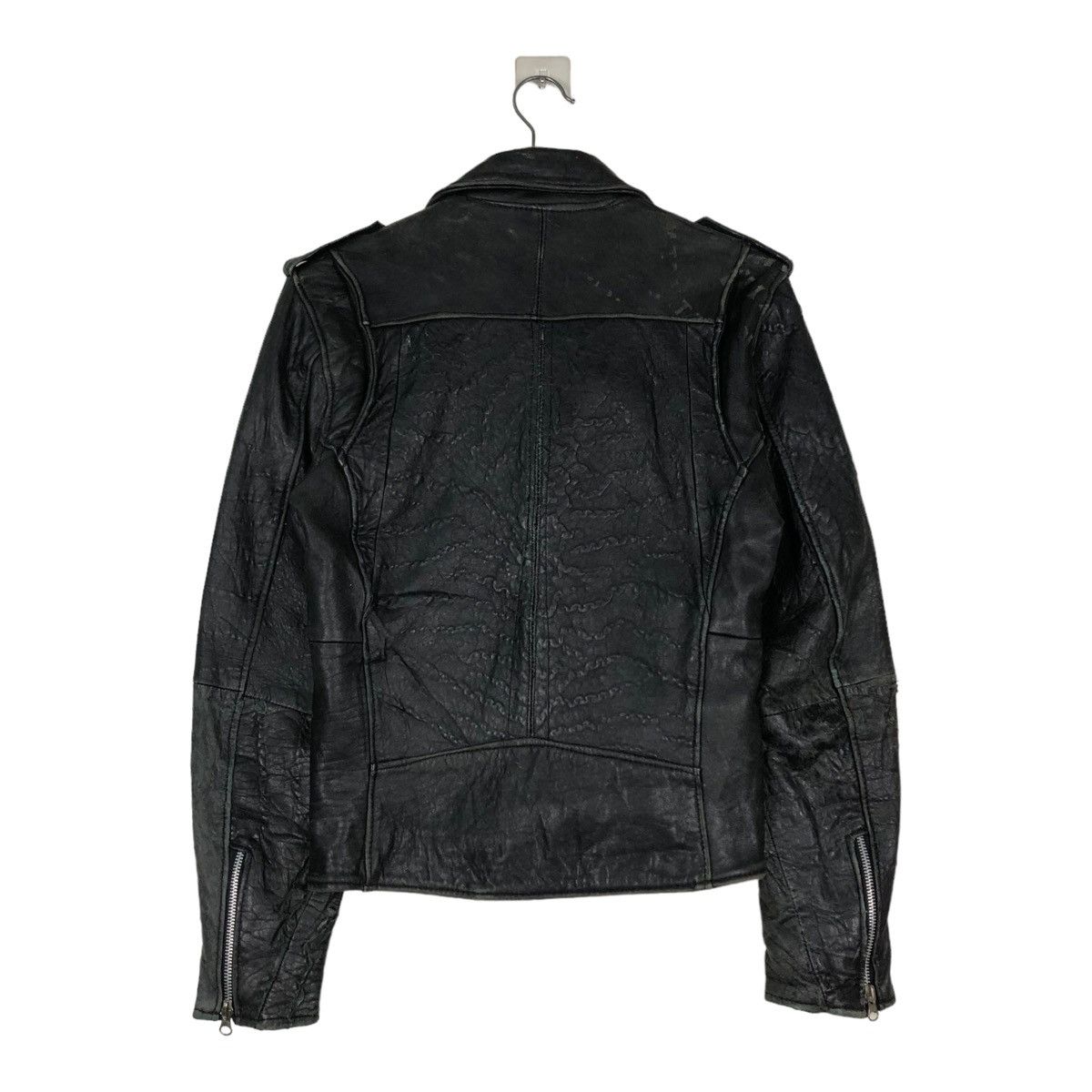 Toyo Enterprises 🔥VINTAGE LEATHER BIKER JACKET DOUBLE BREAST Size US S / EU 44-46 / 1 - 9 Thumbnail
