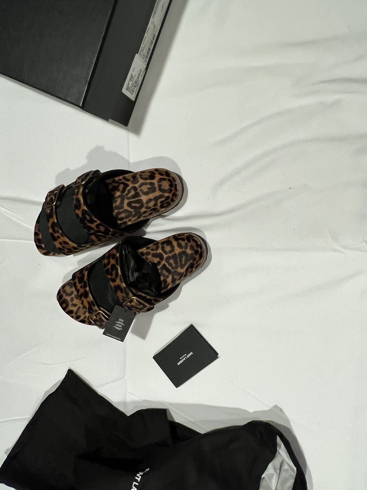 Saint Laurent Paris Saint Laurent pony hair leopard print sandals. 43/10 Size US 10 / EU 43 - 2 Thumbnail
