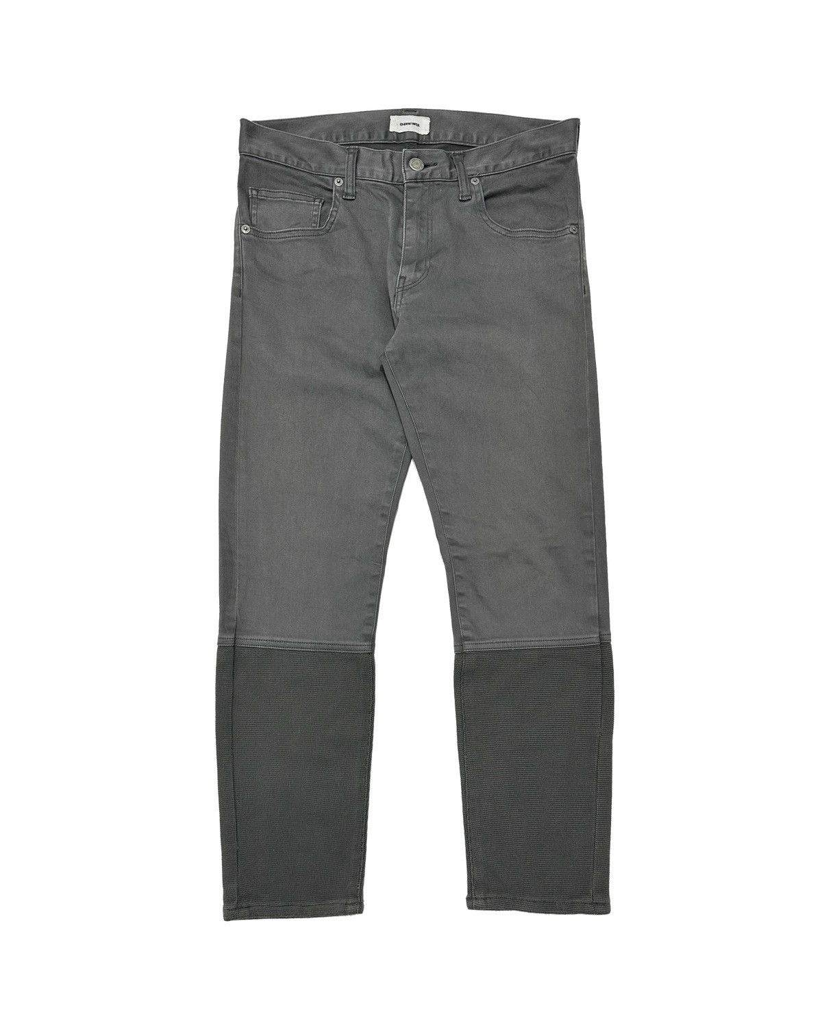 image of Jun Takahashi x Undercover Undercoverism Switched Hem Denim Pants in Grey, Men's (Size 28)