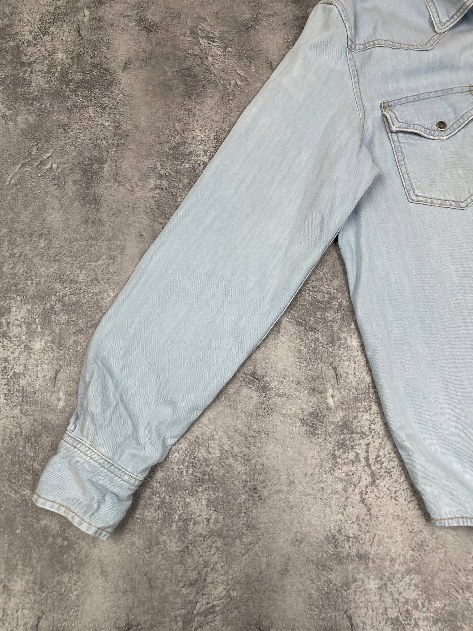 Diesel Diesel Men Denim Shirt Light Blue Snap Button Western Style Size US M / EU 48-50 / 2 - 6 Thumbnail
