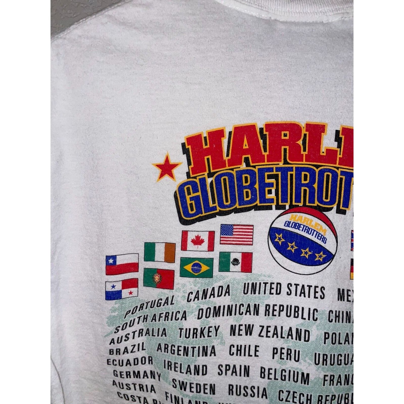 Harlem Globetrotters Harlem Globetrotters Shirt World Tour Basketball White Tee M Size US M / EU 48-50 / 2 - 8 Thumbnail