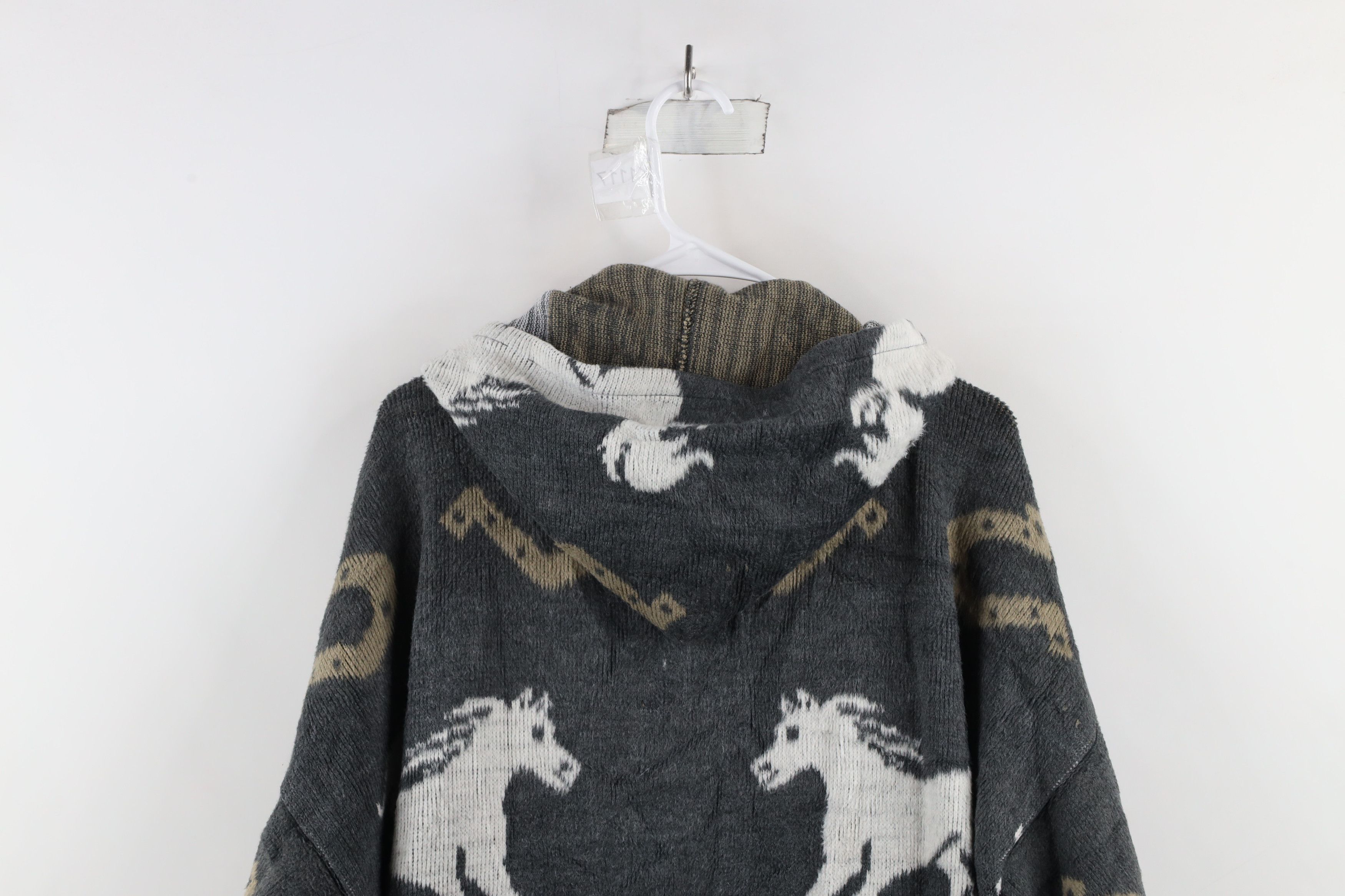 Vintage Vintage 90s Streetwear Over Print Zip Hooded Fleece Jacket Size US XXL / EU 58 / 5 - 13 Thumbnail