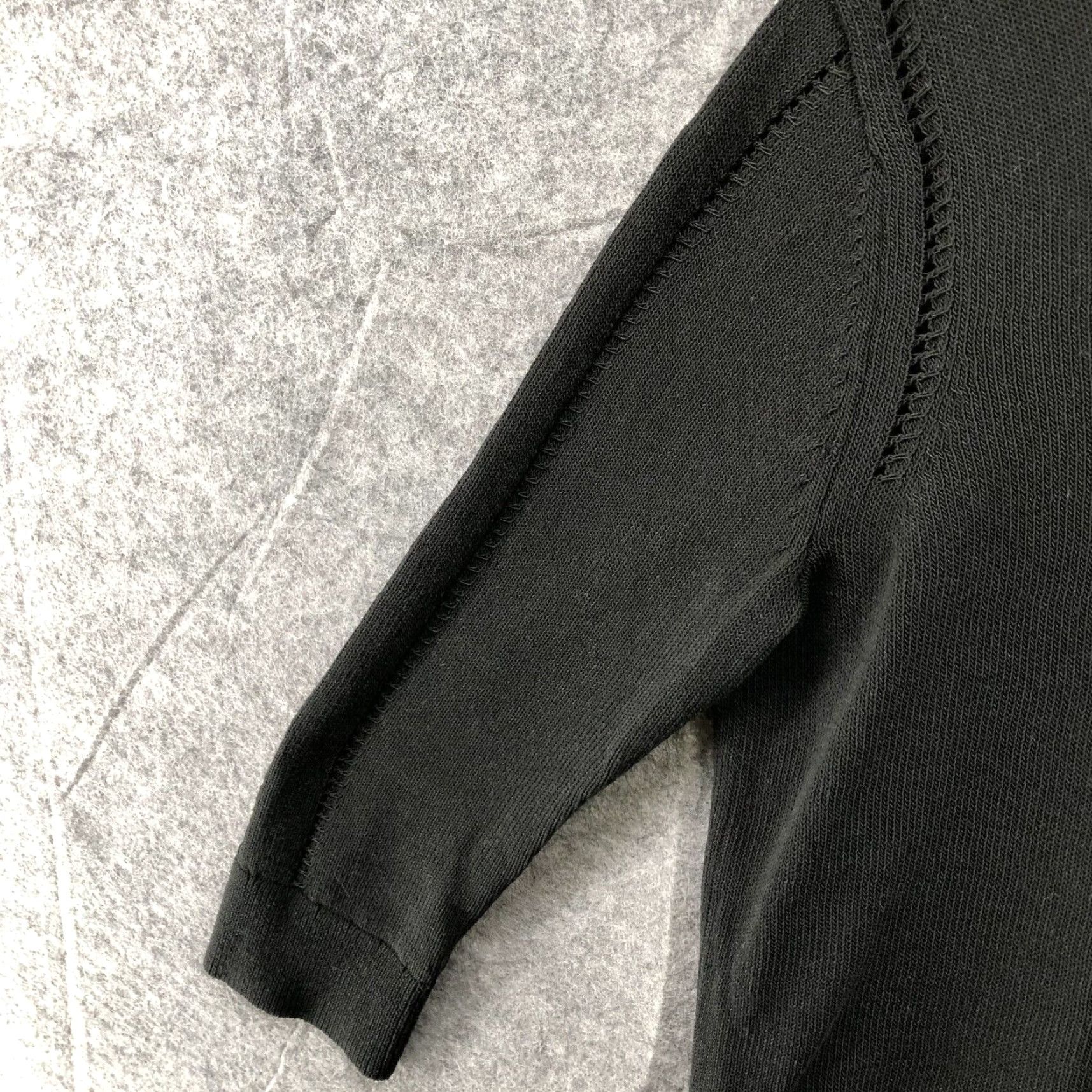 Banana Republic Banana Republic Crewneck Sweater Womens Small Black Cotton Knit 3/4 Sleeve Pullover Size S / US 4 / IT 40 - 5 Thumbnail