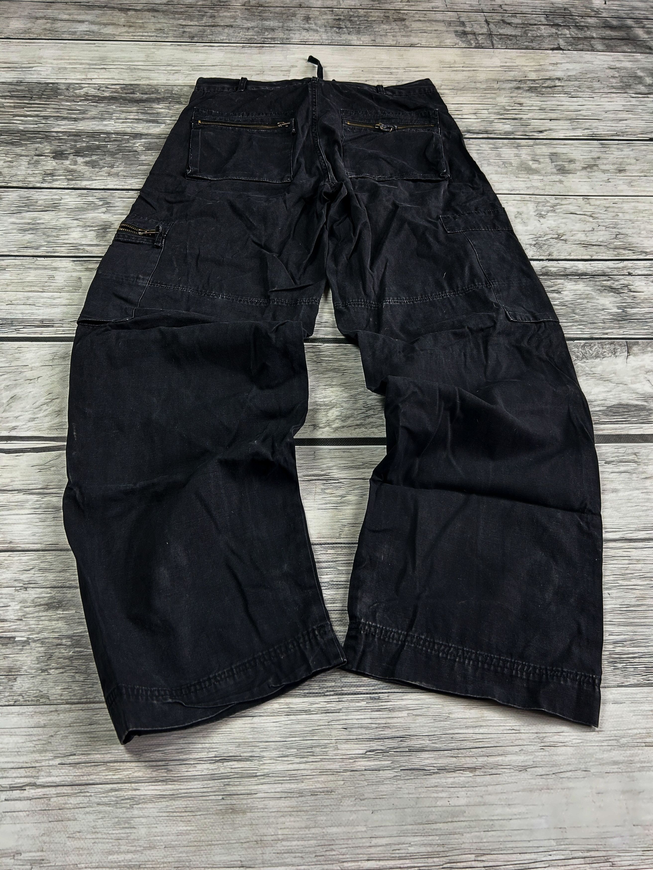 Japanese Brand VTG CRAZY JUNYA WATANABE YOHJI YAMAMOTO STYLE CARGO JEANS Size US 32 / EU 48 - 2 Thumbnail