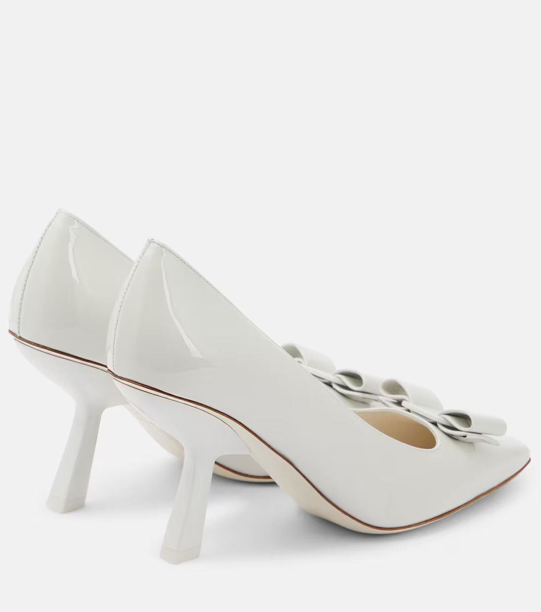 Salvatore Ferragamo o1s1rm0724 Leather Pumps in White Size US 9.5 / IT 39.5 - 4 Thumbnail
