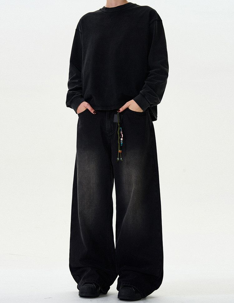 Japanese Brand × Jean Retro loose straight casual bootcut wide-leg jeans Size US 32 / EU 48 - 1 Thumbnail