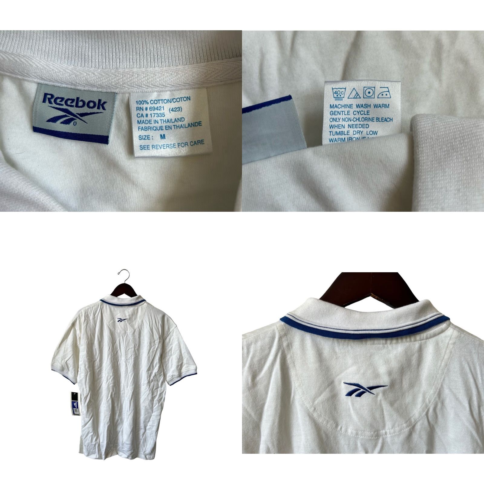 Reebok VINTAGE Reebok Polo Shirt Mens M White 90s 1996 Deadstock NWT 100% Cotton Polo Shirt Mens Size US M / EU 48-50 / 2 - 8 Thumbnail