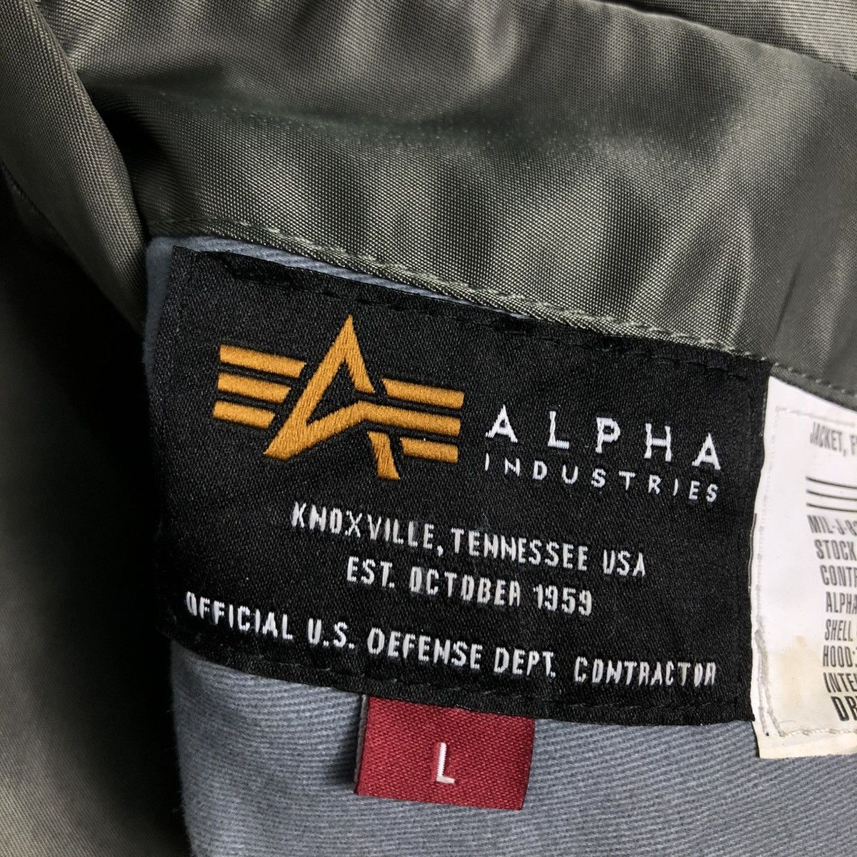 Alpha Industries 🔥VINTAGE REVERSIBLE BOMBER JACKET ALPHA INDUSTRIES BIG LOGO Size US L / EU 52-54 / 3 - 22 Thumbnail