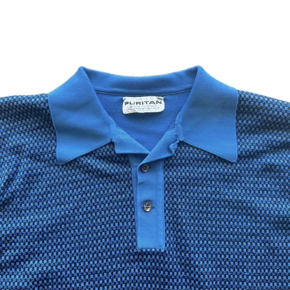Other 1960s 70s puritan blue button up polo shirt Size US M / EU 48-50 / 2 - 2 Thumbnail