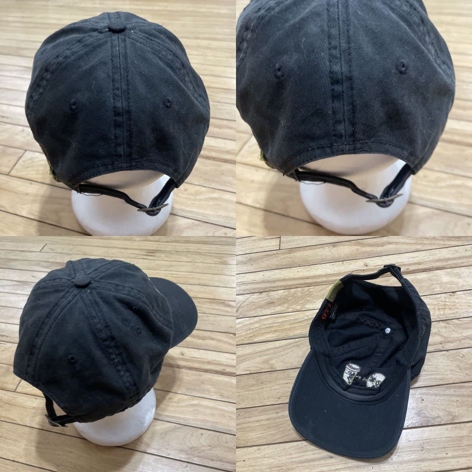 Vintage Sidecar Donuts and Coffee Hat Baseball Cap Black Gold Adjustable LA Streetwear Mens One Size Canvas Cotton Size ONE SIZE - 9 Thumbnail
