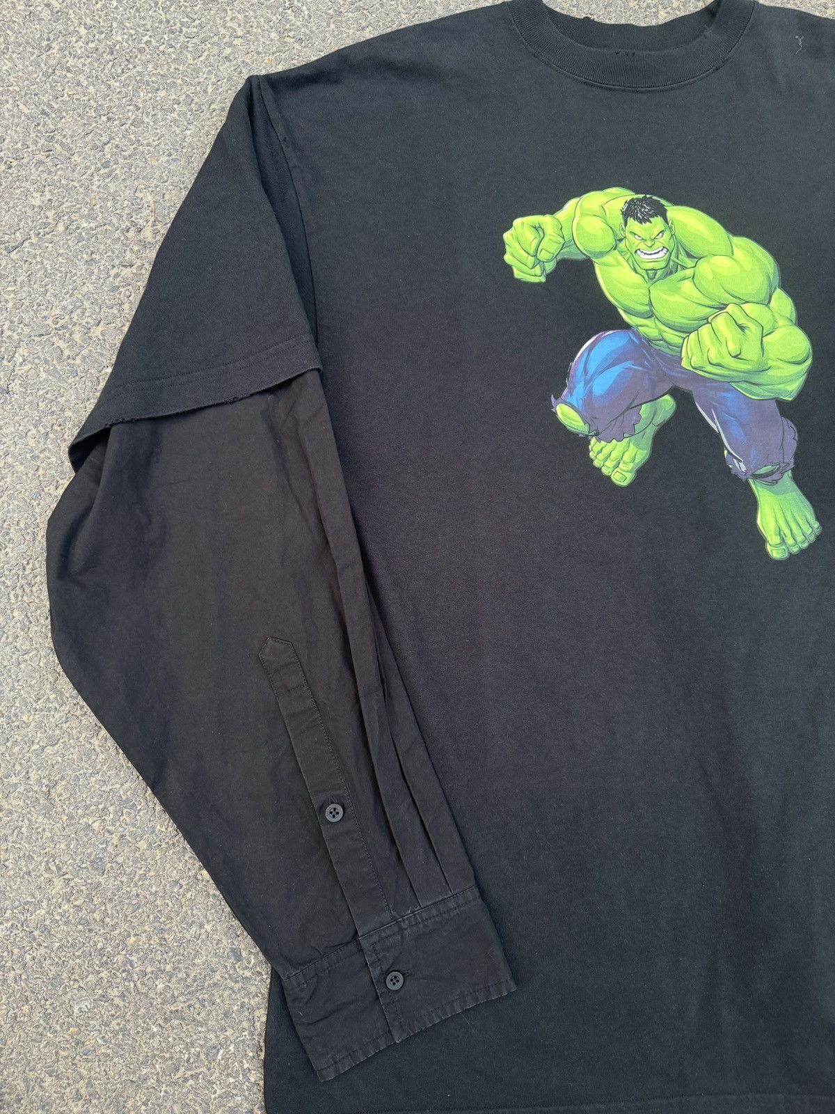 Balenciaga Balenciaga x Marvel Hulk Shirt/Tshirt Hybrid Longsleeve Size US XS / EU 42 / 0 - 2 Thumbnail