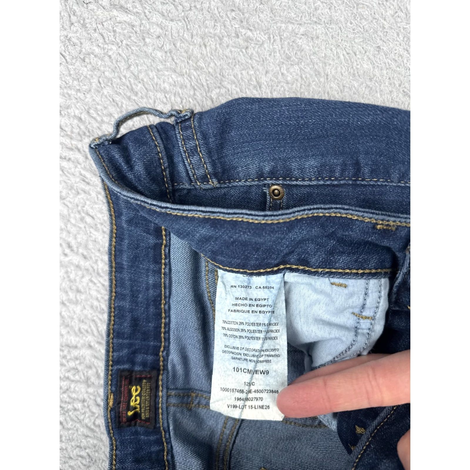 Lee Lee Jeans Womens Bootcut Jeans 12 Blue Mid Rise Stretch Denim 5-Pocket Solid Medium Wash Casual Fit Mens? Size 34" / US 12 / IT 48 - 7 Thumbnail