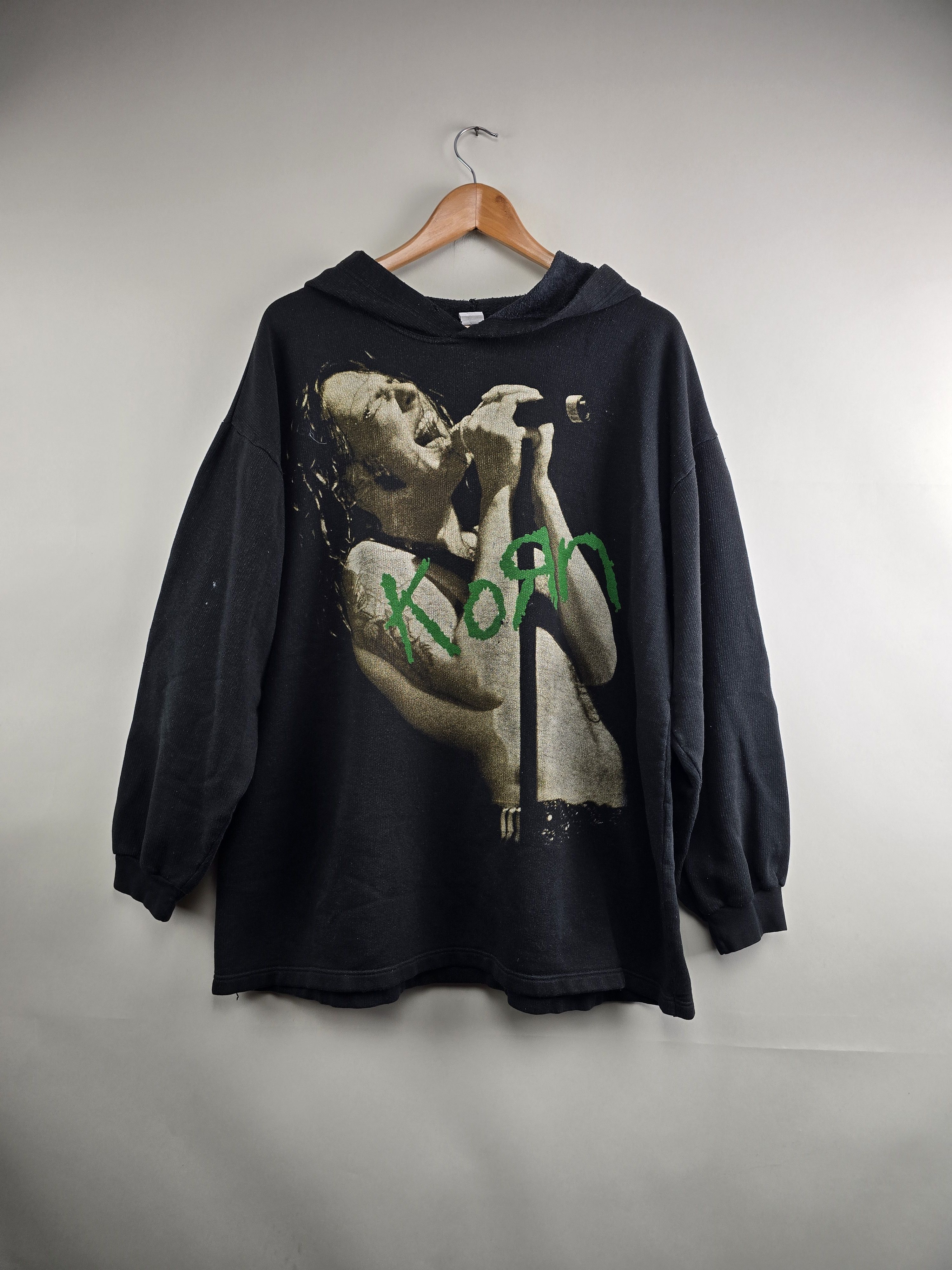Band Tees × Vintage 90s Korn Hoodie XL 25" 29.5" Size US XL / EU 56 / 4 - 1 Thumbnail