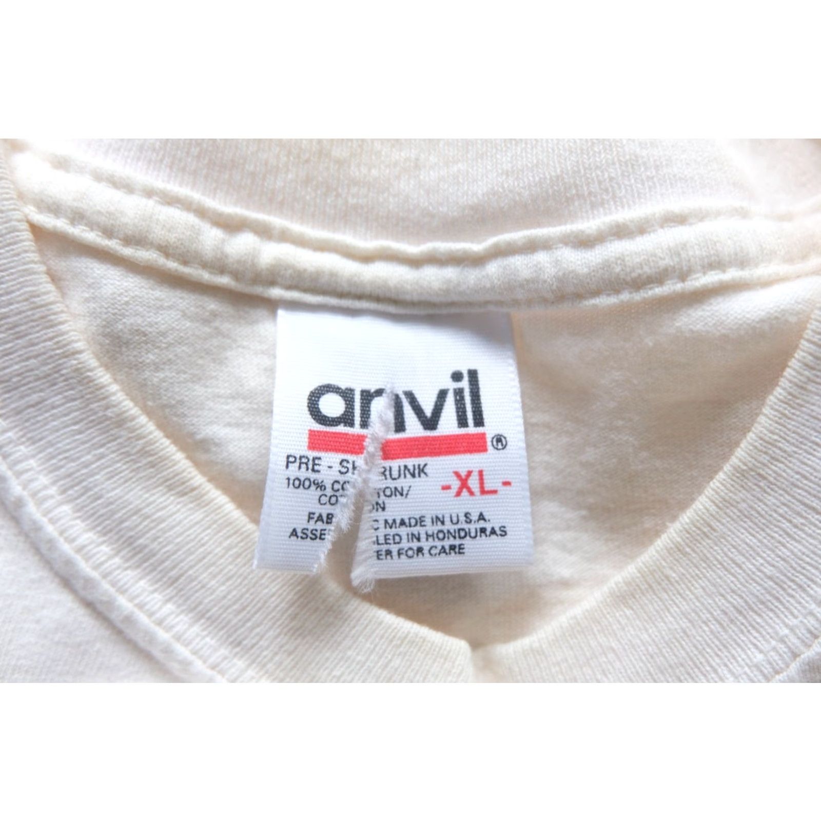 Anvil VINTAGE Anvil T-Shirt Men XL Men's 90s WANGO TANGO Concert Tour Music VTG Beige Crew Neck Short Sleeve 100% Cotton USA Size US XL / EU 56 / 4 - 6 Thumbnail