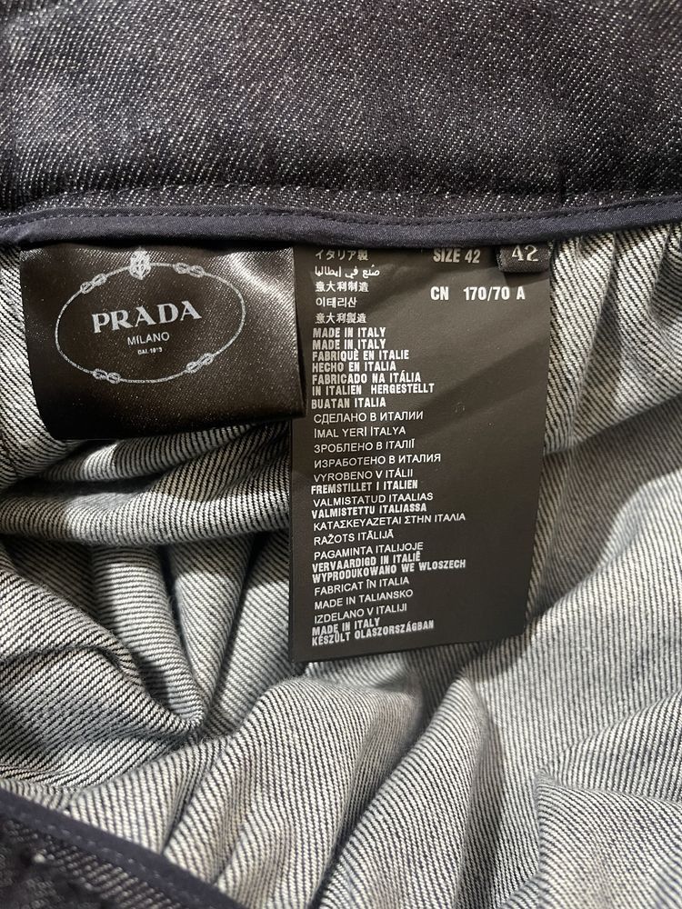 Prada Prada Milano Denim Skirt Size 28" / US 6 / IT 42 - 4 Thumbnail