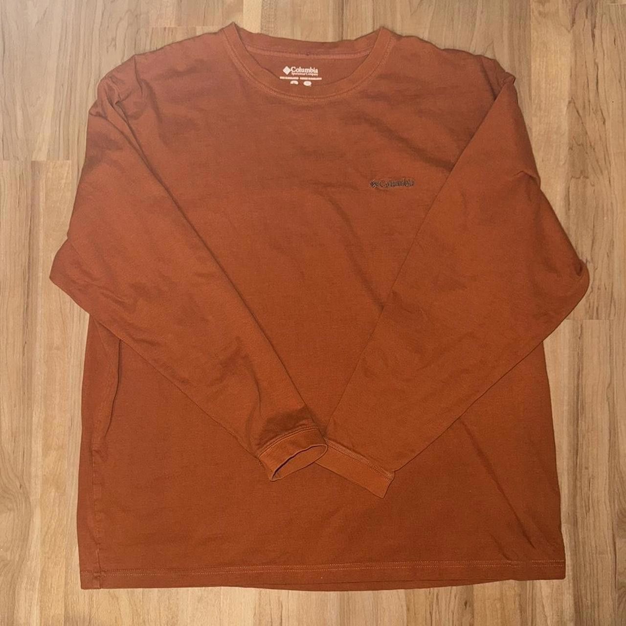 Designer Vintage Columbia burnt orange long sleeve tee Size US XL / EU 56 / 4 - 1 Thumbnail