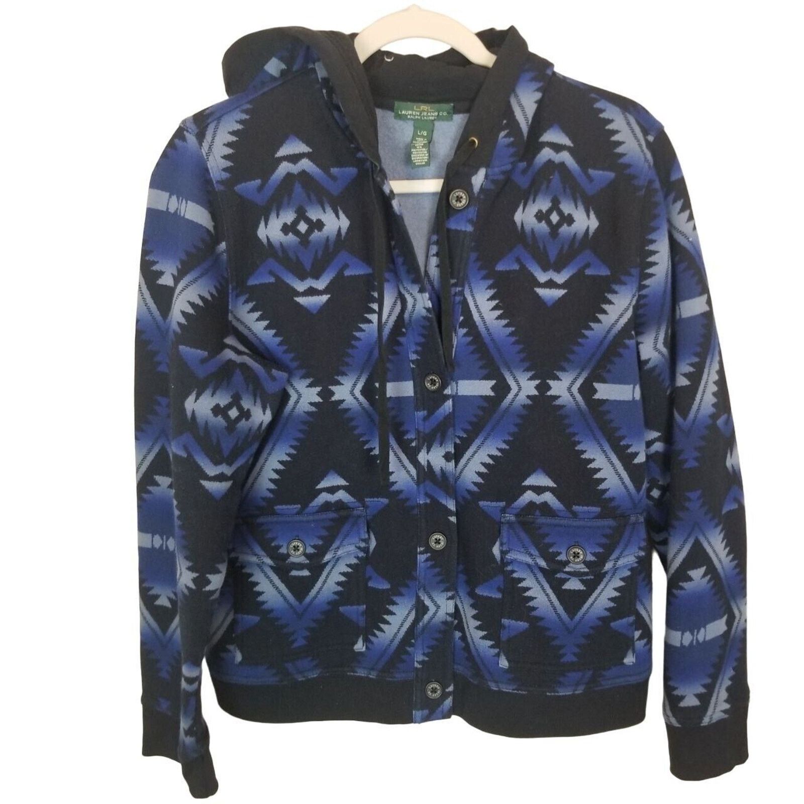 Ralph Lauren Ralph Lauren Womens Aztec Southwestern Hooded Jacket Sz L Size L / US 10 / IT 46 - 1 Thumbnail