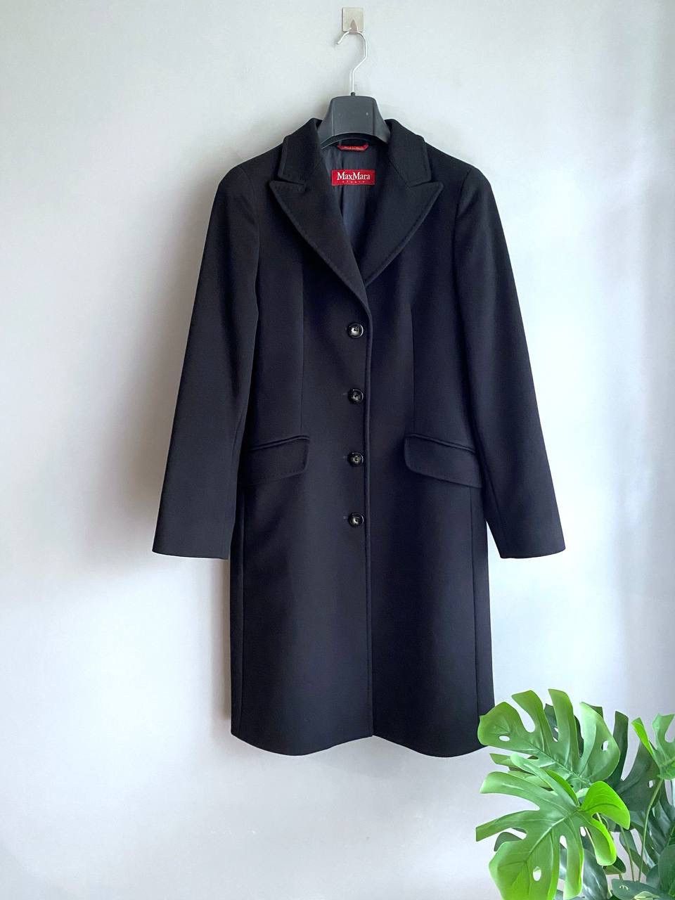 Designer × Max Mara Max Mara Studio Women's Wool Black Coat Size M / US10 / UK12 Size M / US 6-8 / IT 42-44 - 1 Thumbnail